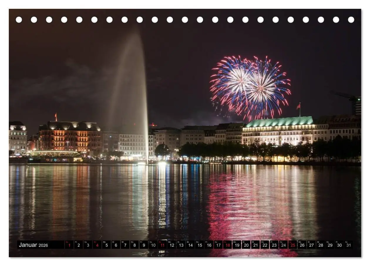 Bild: 9783516220636 | Hamburg - Alster (Tischkalender 2026 DIN A5 quer), CALVENDO...