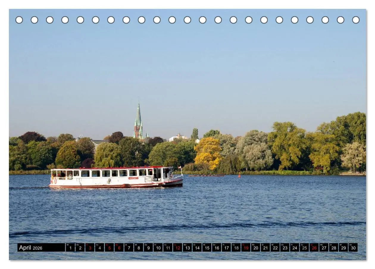 Bild: 9783516220636 | Hamburg - Alster (Tischkalender 2026 DIN A5 quer), CALVENDO...