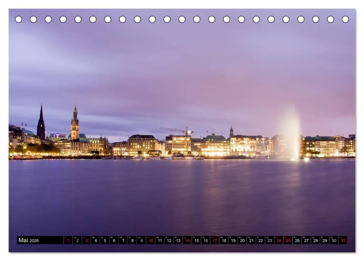 Bild: 9783516220636 | Hamburg - Alster (Tischkalender 2026 DIN A5 quer), CALVENDO...
