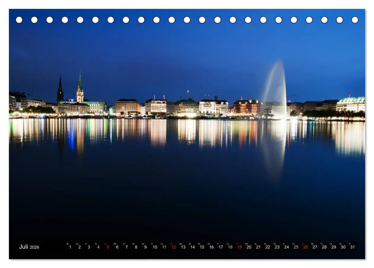 Bild: 9783516220636 | Hamburg - Alster (Tischkalender 2026 DIN A5 quer), CALVENDO...