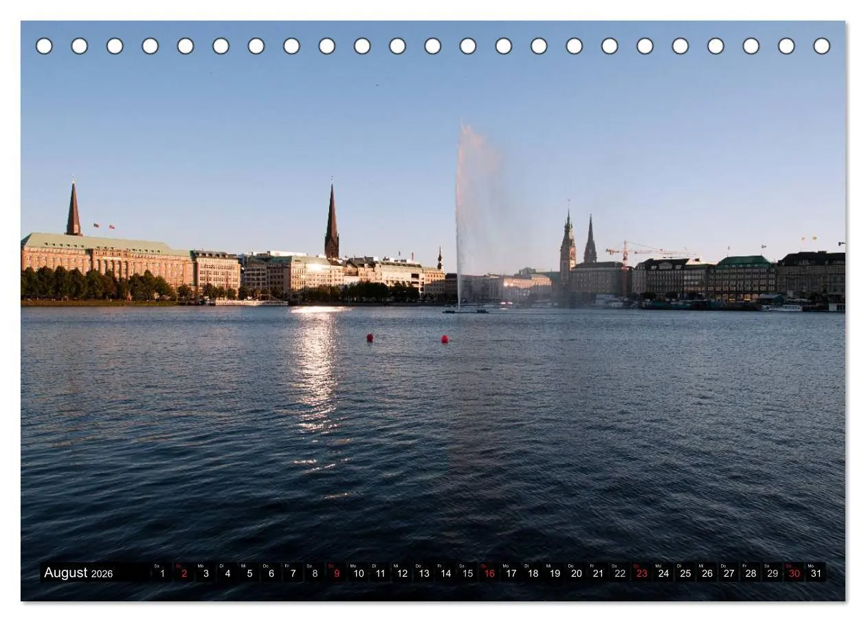 Bild: 9783516220636 | Hamburg - Alster (Tischkalender 2026 DIN A5 quer), CALVENDO...