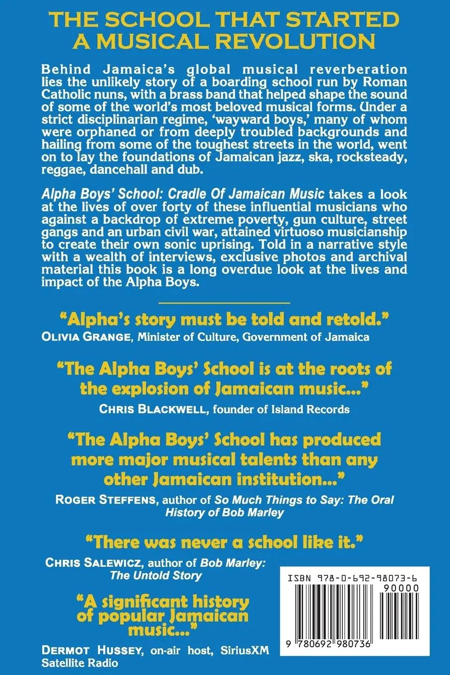 Rückseite: 9780692980736 | Alpha Boys School | Cradle of Jamaican Music | Adam Reeves (u. a.)