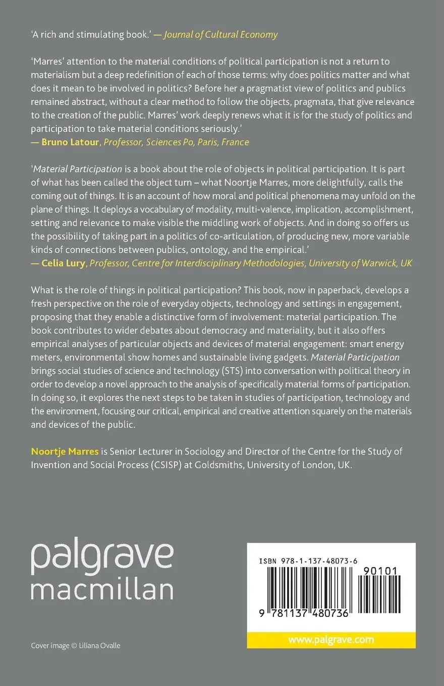 Rückseite: 9781137480736 | Material Participation: Technology, the Environment and Everyday...