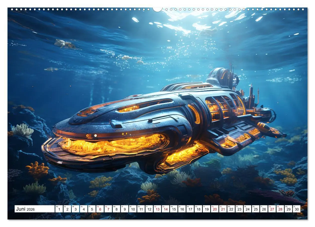 Bild: 9783457500736 | Futuristische U-Boote (hochwertiger Premium Wandkalender 2026 DIN...