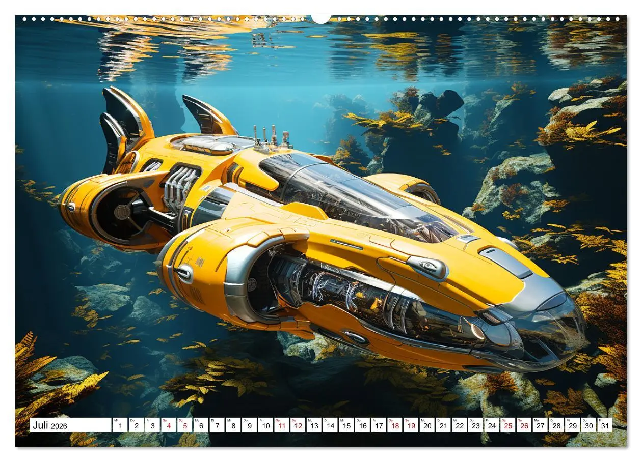Bild: 9783457500736 | Futuristische U-Boote (hochwertiger Premium Wandkalender 2026 DIN...