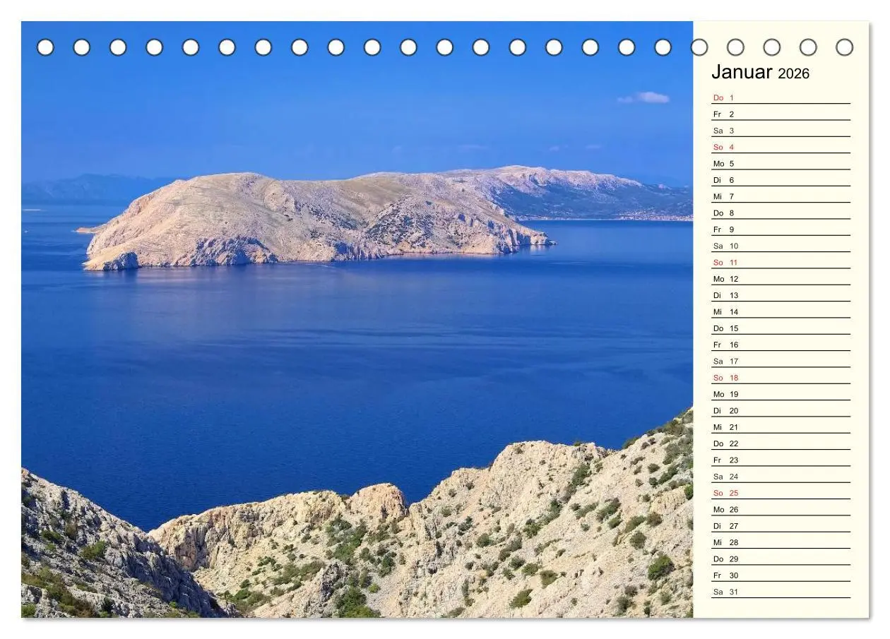 Bild: 9783457980736 | Kroatien (Tischkalender 2026 DIN A5 quer), CALVENDO Monatskalender