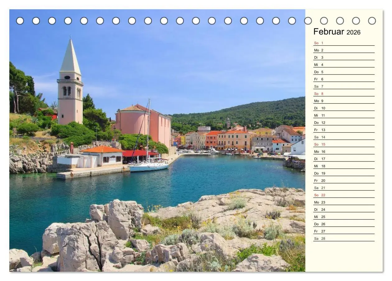 Bild: 9783457980736 | Kroatien (Tischkalender 2026 DIN A5 quer), CALVENDO Monatskalender