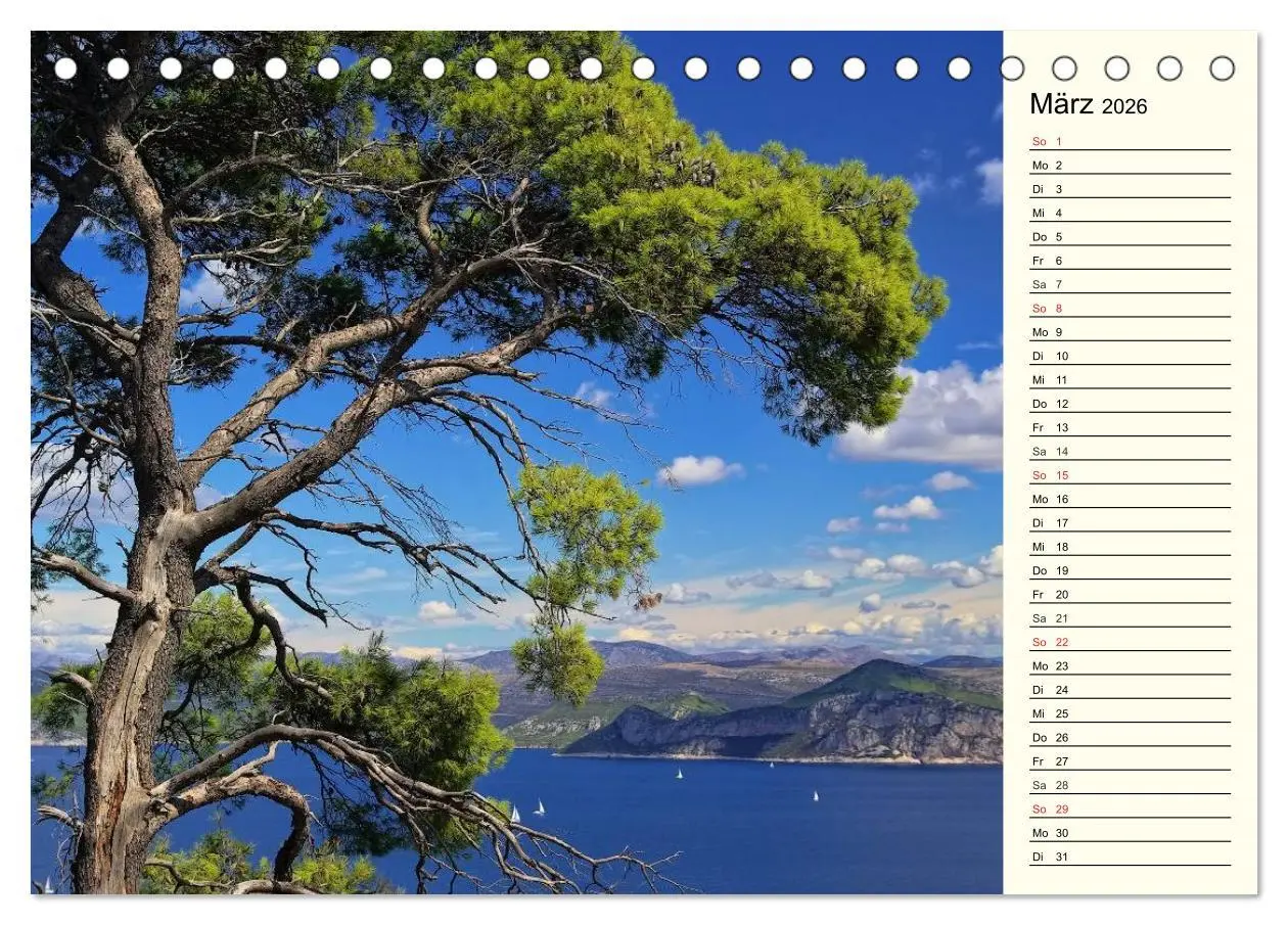 Bild: 9783457980736 | Kroatien (Tischkalender 2026 DIN A5 quer), CALVENDO Monatskalender