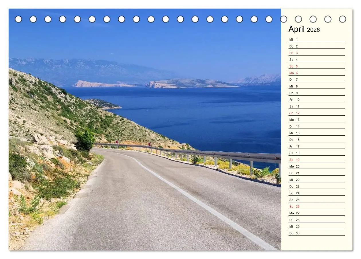 Bild: 9783457980736 | Kroatien (Tischkalender 2026 DIN A5 quer), CALVENDO Monatskalender