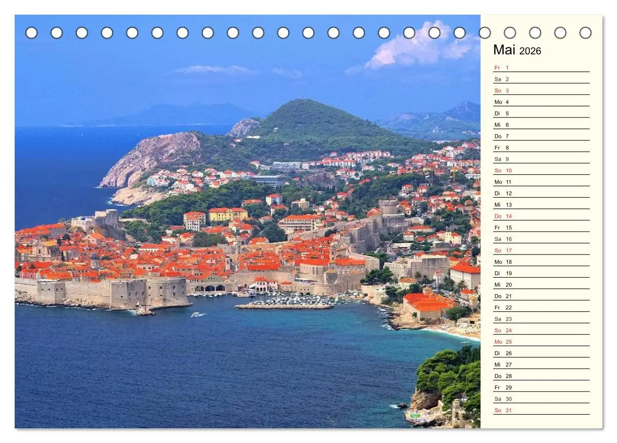 Bild: 9783457980736 | Kroatien (Tischkalender 2026 DIN A5 quer), CALVENDO Monatskalender