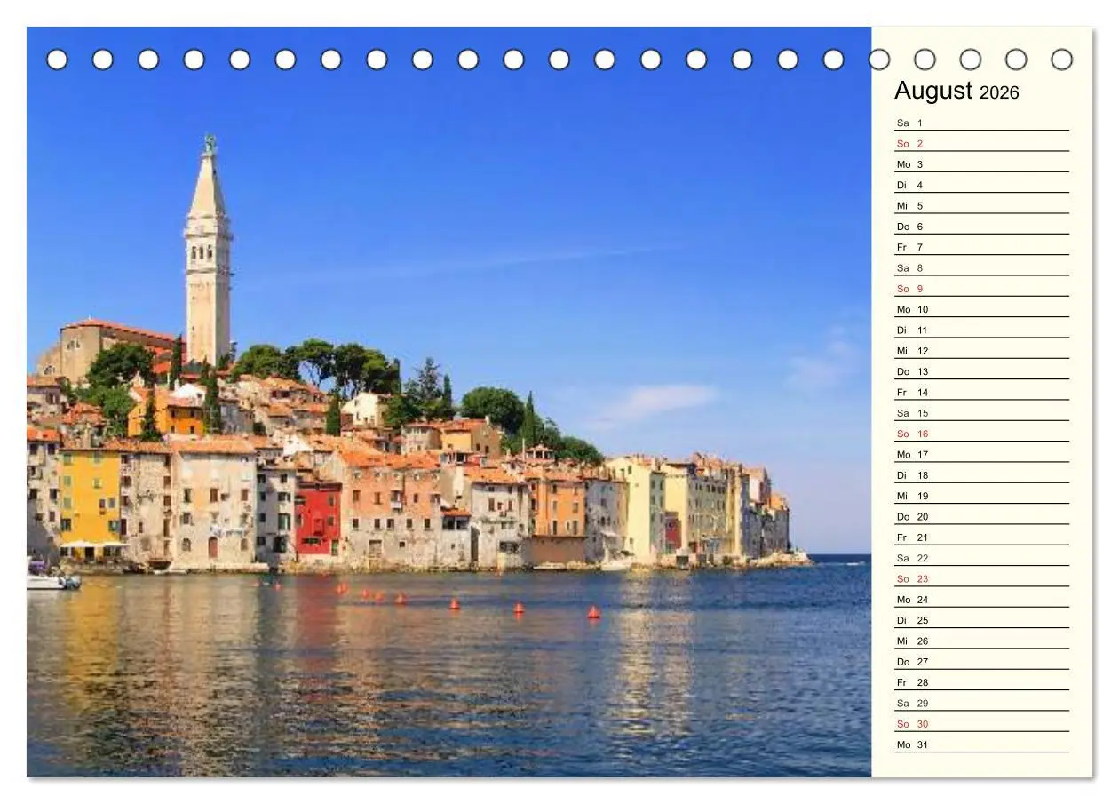 Bild: 9783457980736 | Kroatien (Tischkalender 2026 DIN A5 quer), CALVENDO Monatskalender