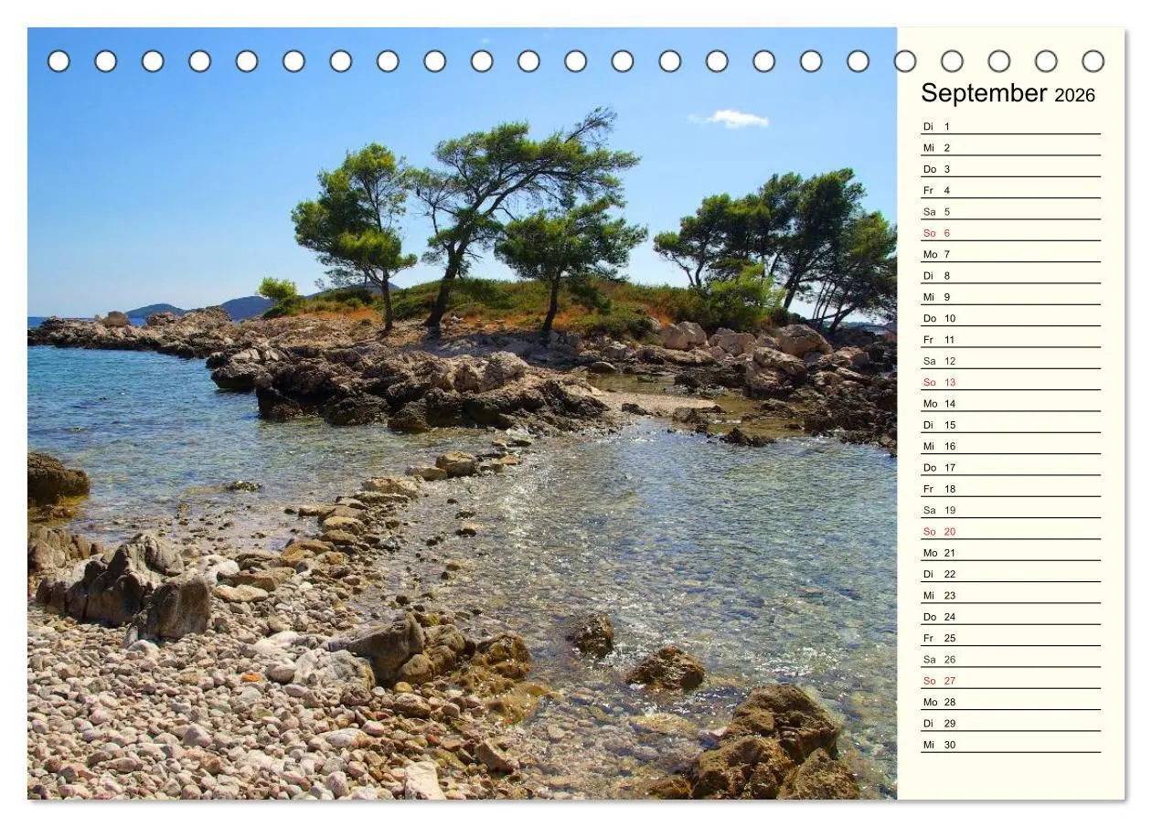 Bild: 9783457980736 | Kroatien (Tischkalender 2026 DIN A5 quer), CALVENDO Monatskalender