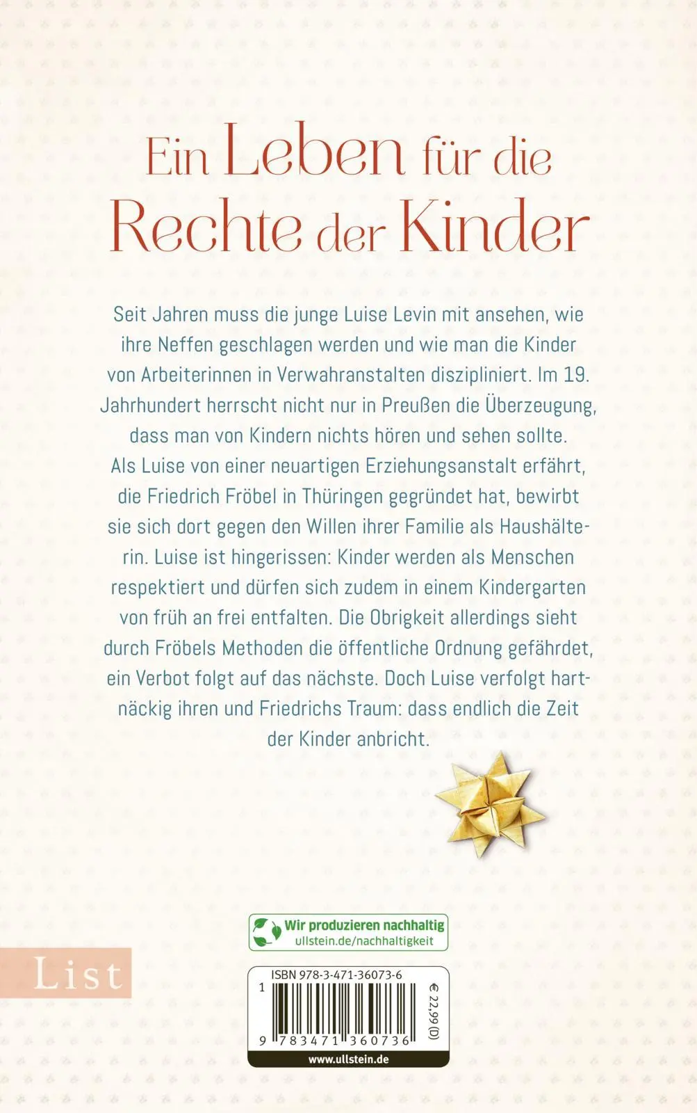Rückseite: 9783471360736 | Die Zeit der Kinder | Lena Riess | Buch | 416 S. | Deutsch | 2024