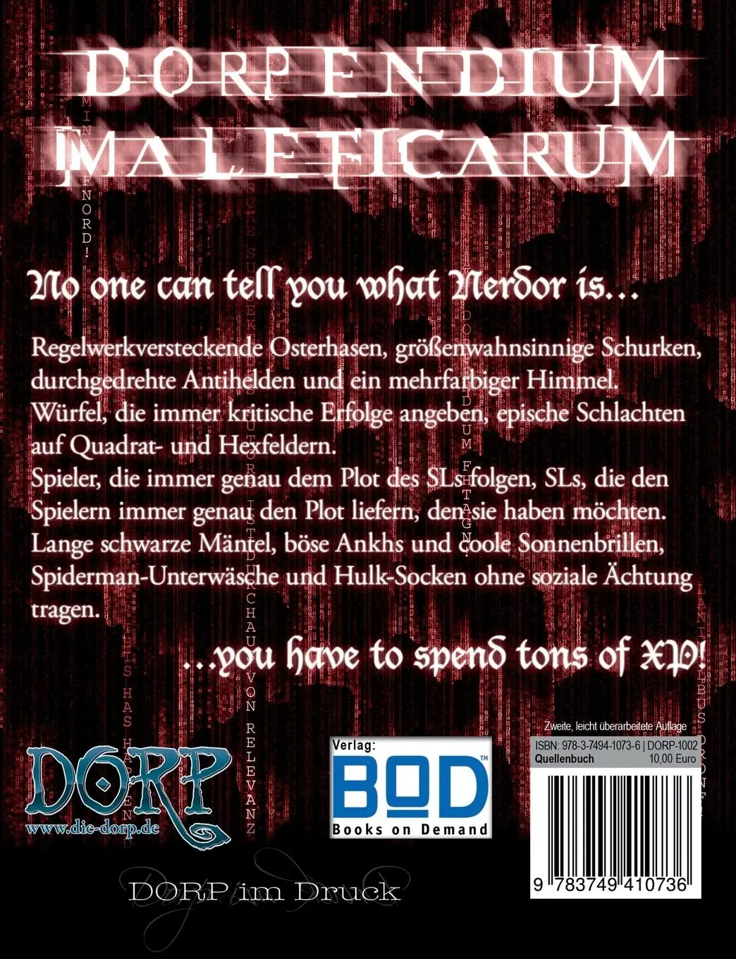 Rückseite: 9783749410736 | Dorpendium Maleficarum | Das Hexenwerk der DORP | Michalski (u. a.)