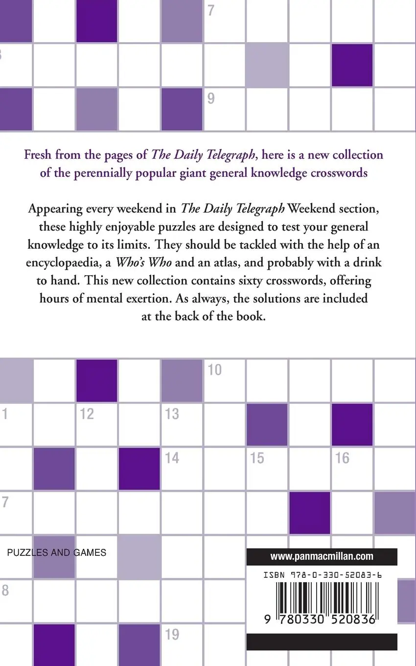 Rückseite: 9780330520836 | Daily Telegraph General Knowledge Crosswords 9 | Limited | Taschenbuch