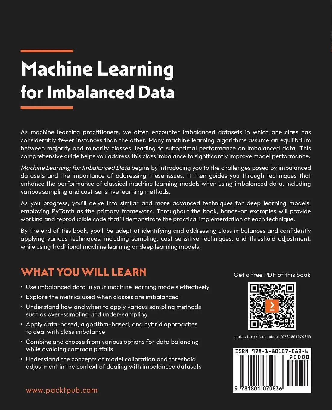 Rückseite: 9781801070836 | Machine Learning for Imbalanced Data | Kumar Abhishek (u. a.) | Buch