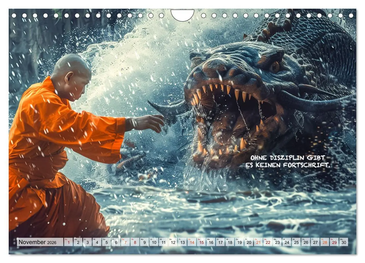 Bild: 9783457280836 | Shaolin Mönche - Weisheit und Disziplin (Wandkalender 2026 DIN A4...