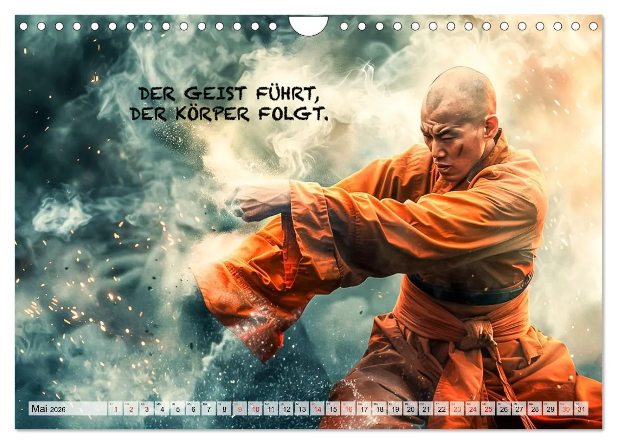Bild: 9783457280836 | Shaolin Mönche - Weisheit und Disziplin (Wandkalender 2026 DIN A4...