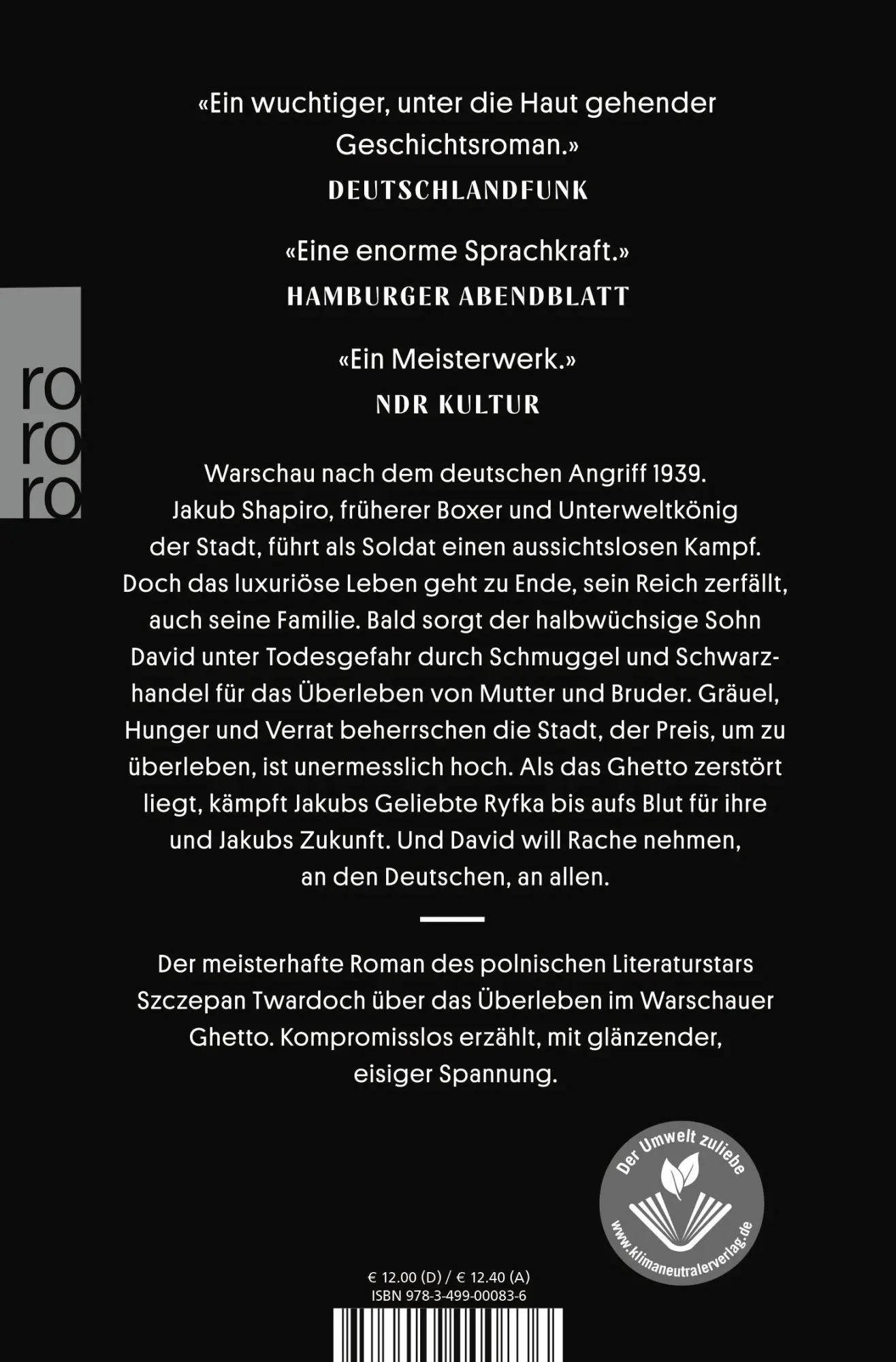 Rückseite: 9783499000836 | Das schwarze Königreich | Szczepan Twardoch | Taschenbuch | 416 S.