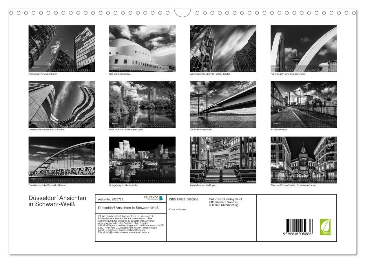 Bild: 9783516060836 | Düsseldorf Ansichten in Schwarz-Weiß (Wandkalender 2026 DIN A3...