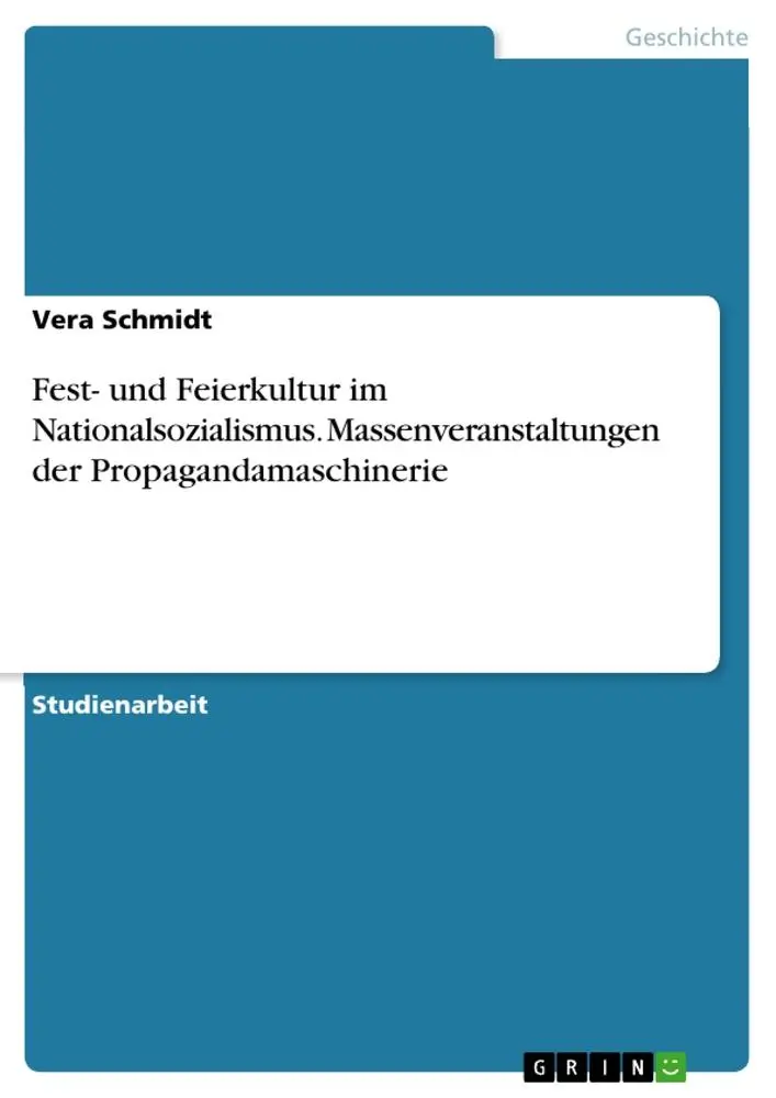 Cover: 9783668530836 | Fest- und Feierkultur im Nationalsozialismus. Massenveranstaltungen...