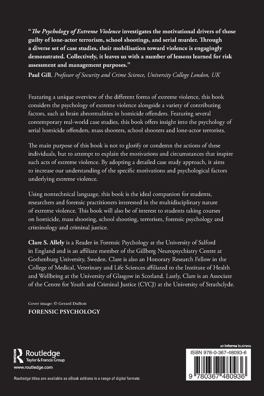 Rückseite: 9780367480936 | The Psychology of Extreme Violence | Clare S. Allely | Taschenbuch