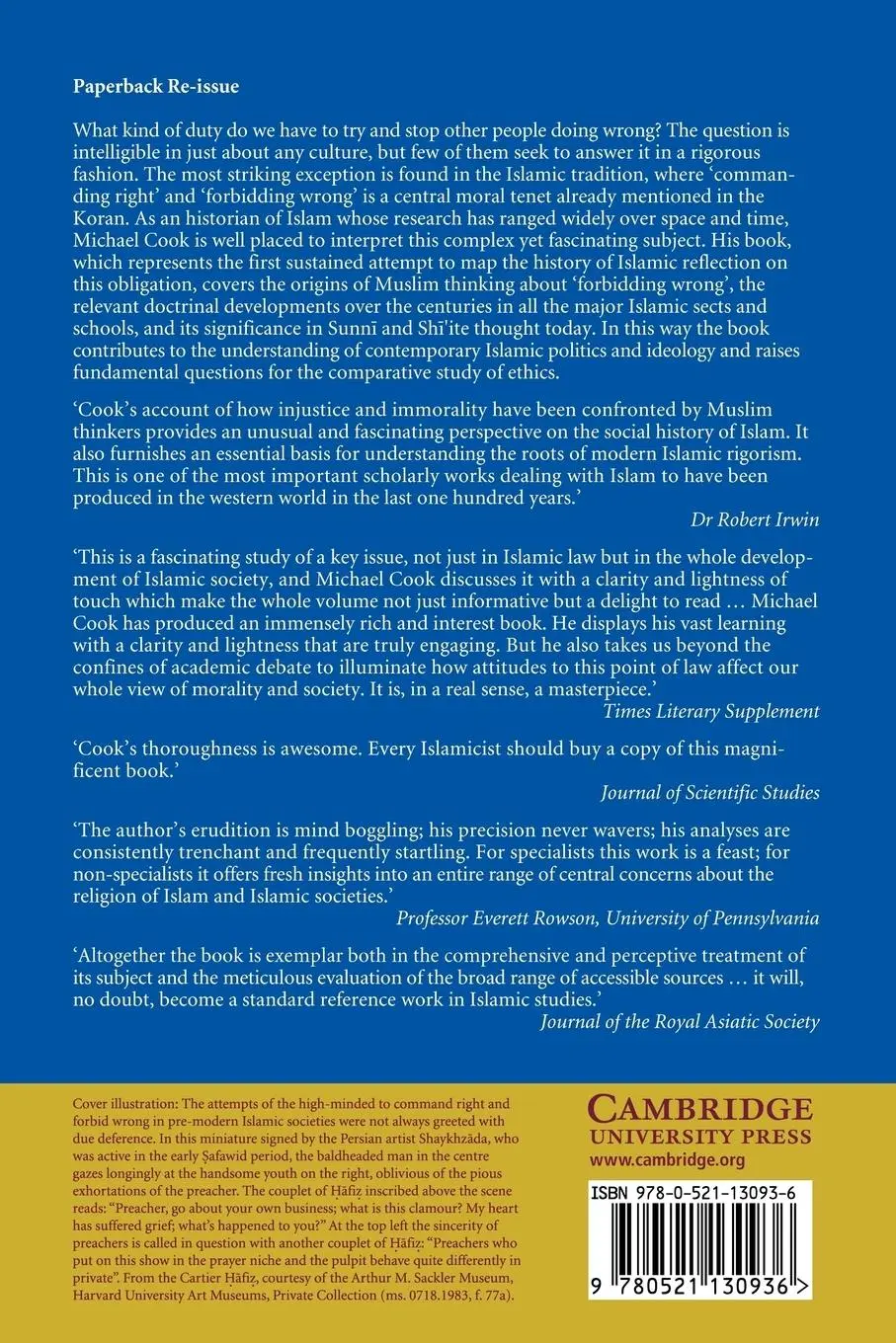 Rückseite: 9780521130936 | Commanding Right and Forbidding Wrong in Islamic Thought | Taschenbuch