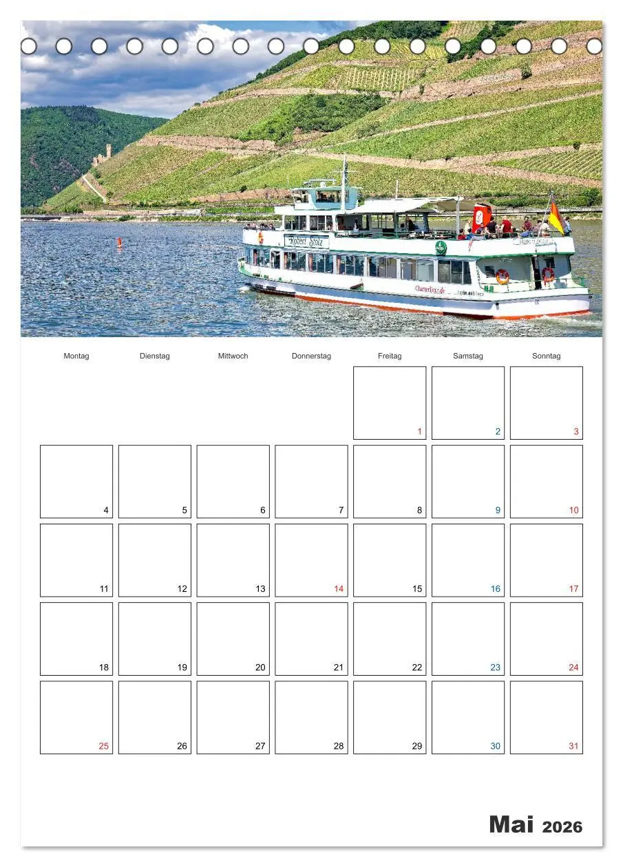 Bild: 9783516430936 | Rheingau Terminplaner (Tischkalender 2026 DIN A5 hoch), CALVENDO...
