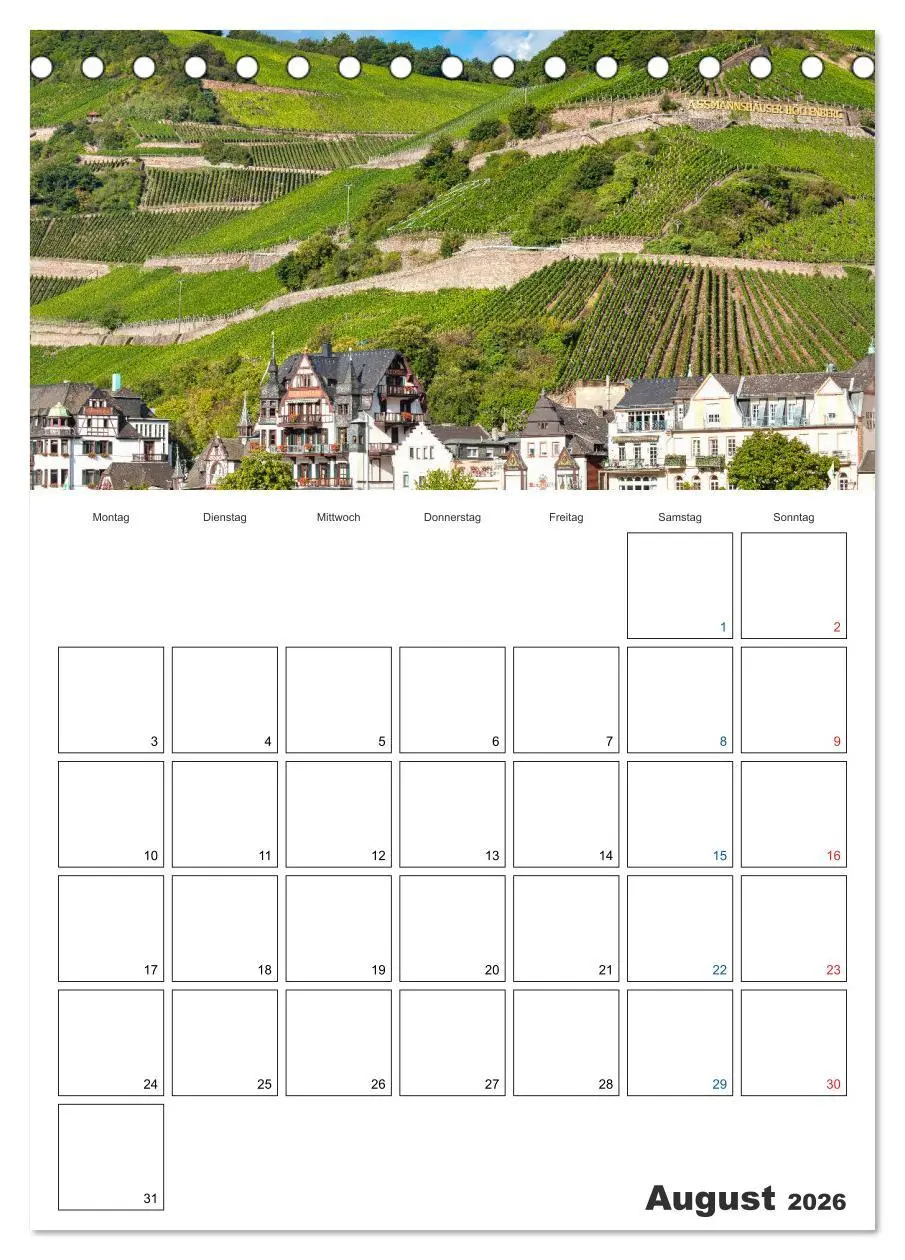 Bild: 9783516430936 | Rheingau Terminplaner (Tischkalender 2026 DIN A5 hoch), CALVENDO...