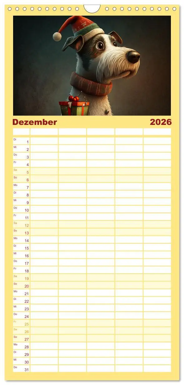 Bild: 9783516500936 | Familienplaner 2026 - Comic Hunde mit 5 Spalten (Wandkalender, 21 x...