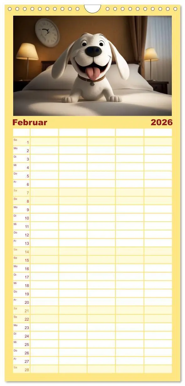 Bild: 9783516500936 | Familienplaner 2026 - Comic Hunde mit 5 Spalten (Wandkalender, 21 x...