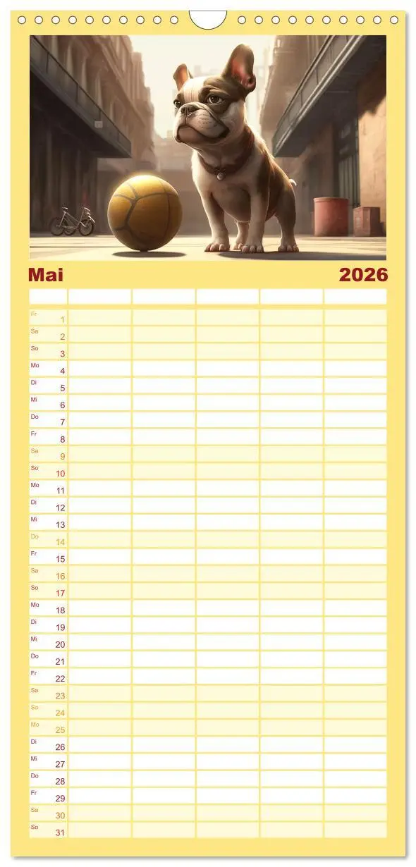Bild: 9783516500936 | Familienplaner 2026 - Comic Hunde mit 5 Spalten (Wandkalender, 21 x...