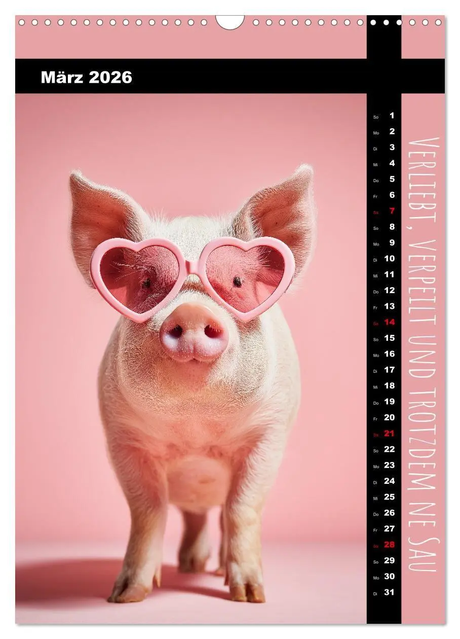 Bild: 9783516670936 | Coole Sau - Lustiger Sprüche Kalender mit witzigen Schweinchen...