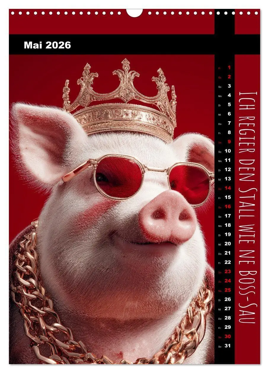 Bild: 9783516670936 | Coole Sau - Lustiger Sprüche Kalender mit witzigen Schweinchen...