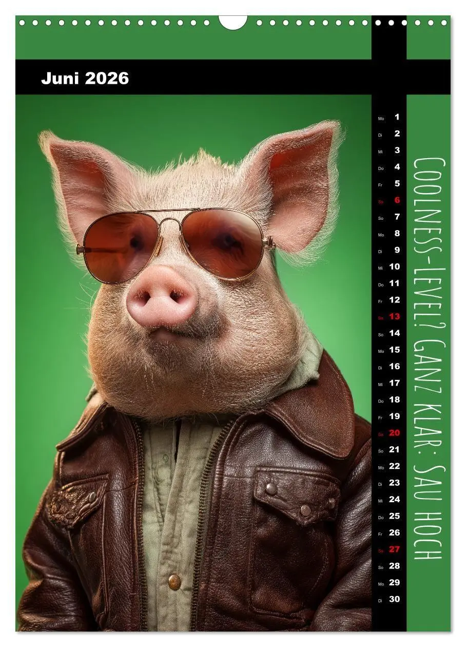 Bild: 9783516670936 | Coole Sau - Lustiger Sprüche Kalender mit witzigen Schweinchen...