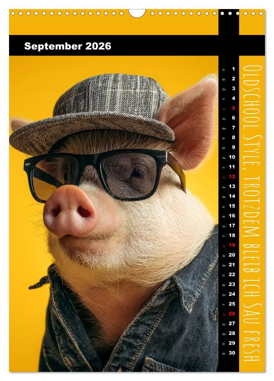 Bild: 9783516670936 | Coole Sau - Lustiger Sprüche Kalender mit witzigen Schweinchen...