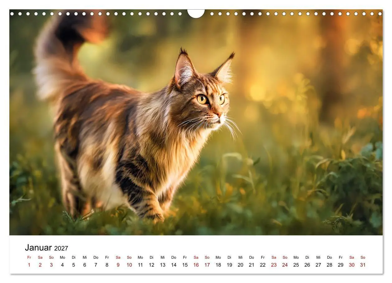 Bild: 9783516810936 | Eleganz in Pelz - ein Maine Coon - Kalender (Wandkalender 2027 DIN...