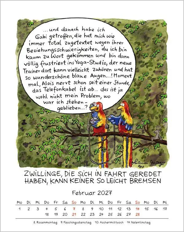 Bild: 9783819300936 | Zwillinge 2027 | Verlag Korsch | Kalender | Spiralbindung | 13 S.