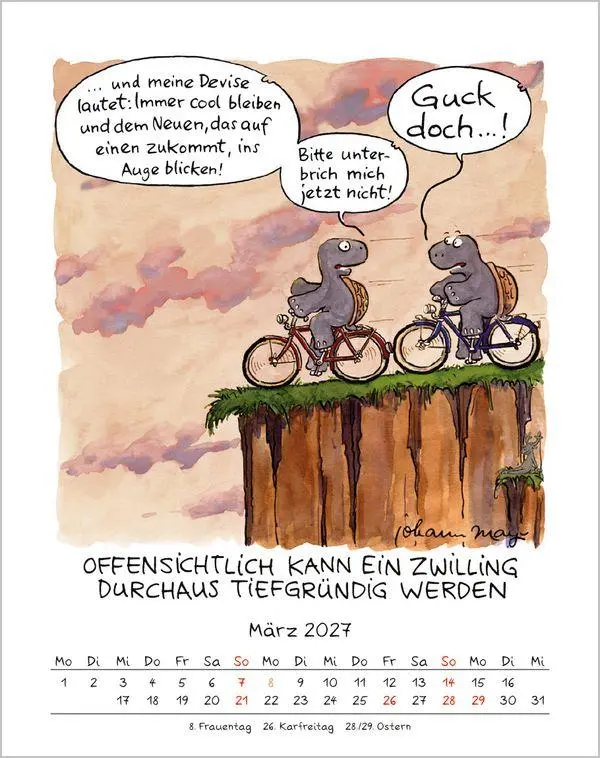 Bild: 9783819300936 | Zwillinge 2027 | Verlag Korsch | Kalender | Spiralbindung | 13 S.