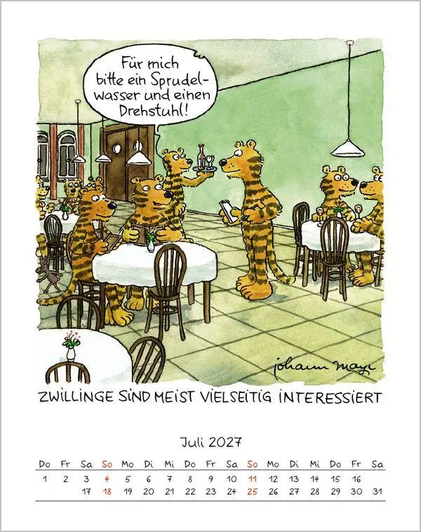 Bild: 9783819300936 | Zwillinge 2027 | Verlag Korsch | Kalender | Spiralbindung | 13 S.