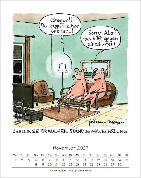 Bild: 9783819300936 | Zwillinge 2027 | Verlag Korsch | Kalender | Spiralbindung | 13 S.
