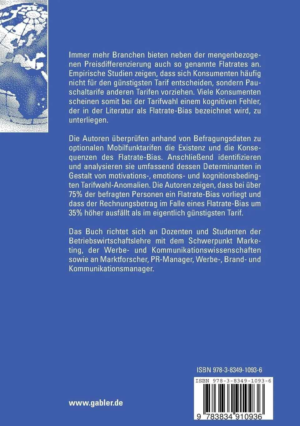 Rückseite: 9783834910936 | Flatrates und die Faszination grenzenlosen Konsums | Taschenbuch