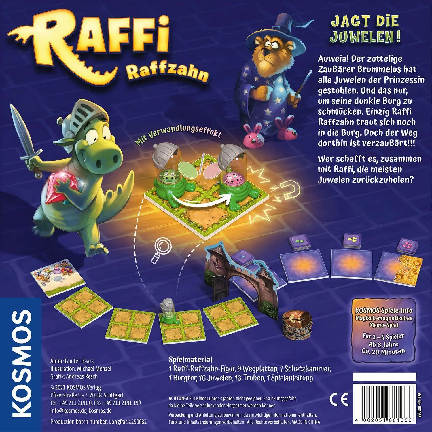 Bild: 4002051681036 | Raffi Raffzahn | Kinderspiel | Gunter Baars | Spiel | Brettspiel