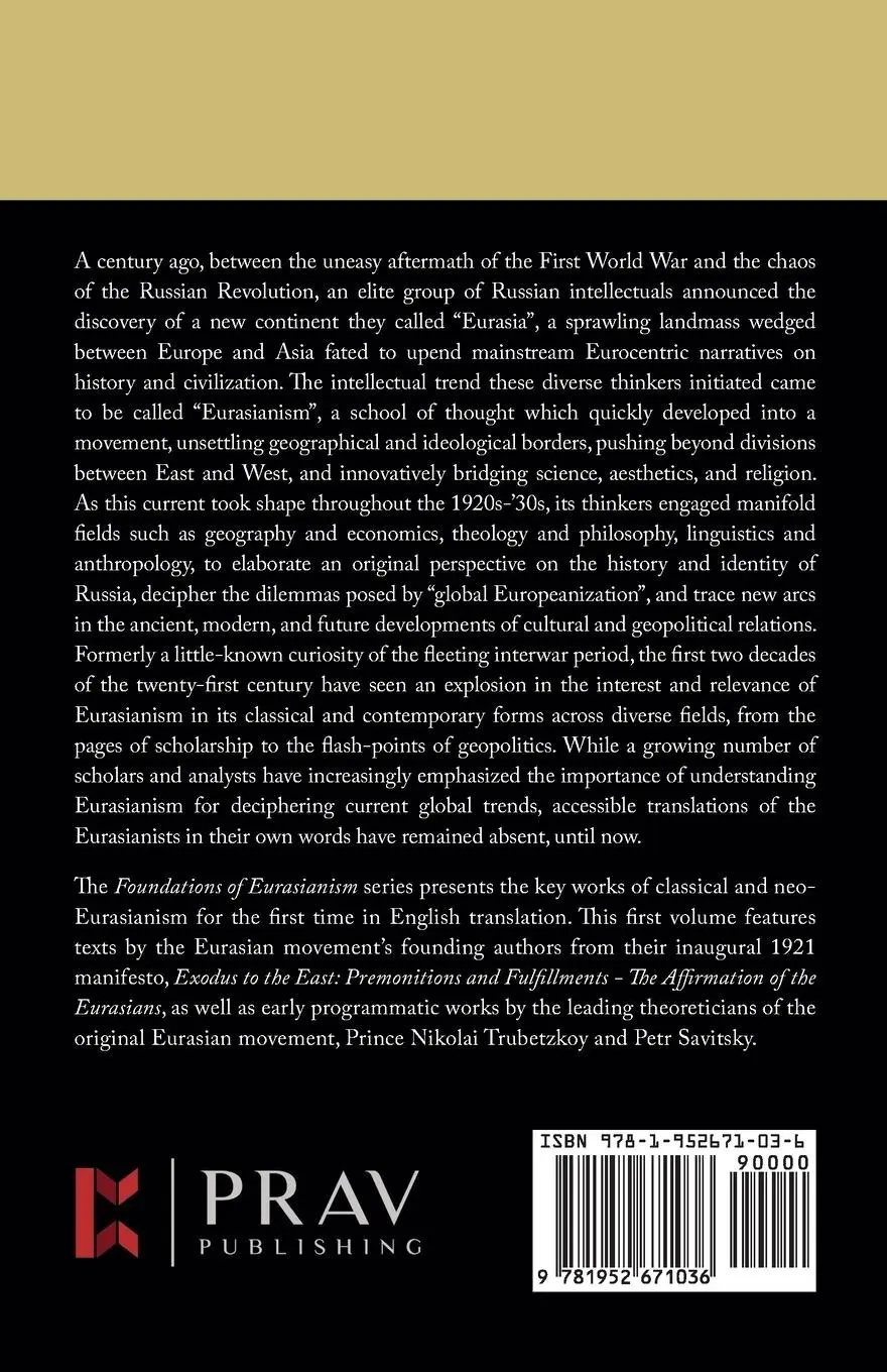 Rückseite: 9781952671036 | Foundations of Eurasianism | Volume I | Jafe Arnold (u. a.) | Buch