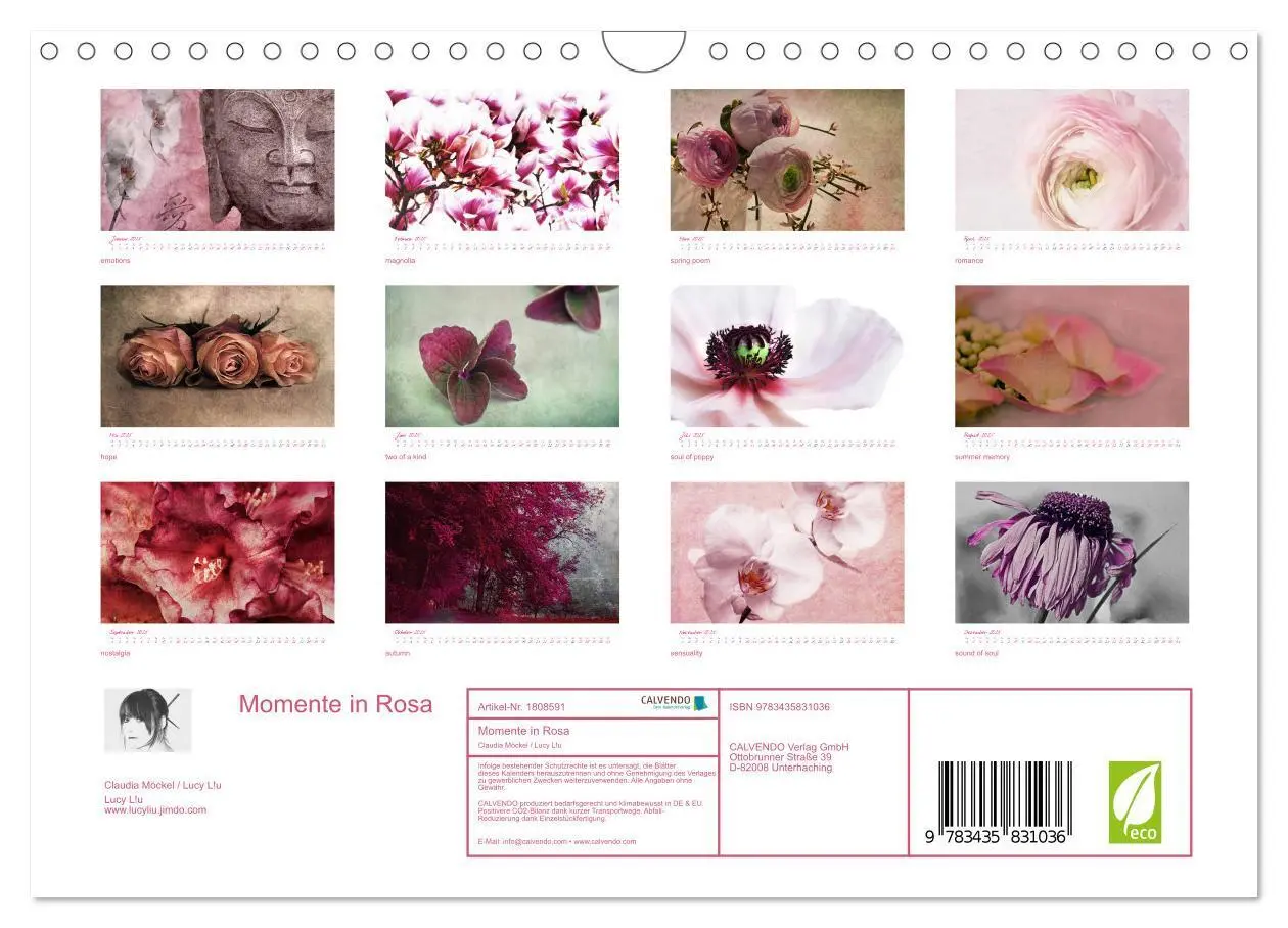 Bild: 9783435831036 | Momente in Rosa (Wandkalender 2025 DIN A4 quer), CALVENDO...