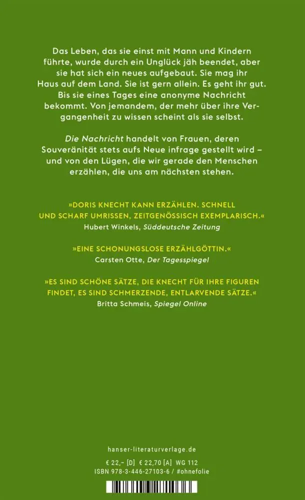 Bild: 9783446271036 | Die Nachricht | Roman | Doris Knecht | Buch | 256 S. | Deutsch | 2021