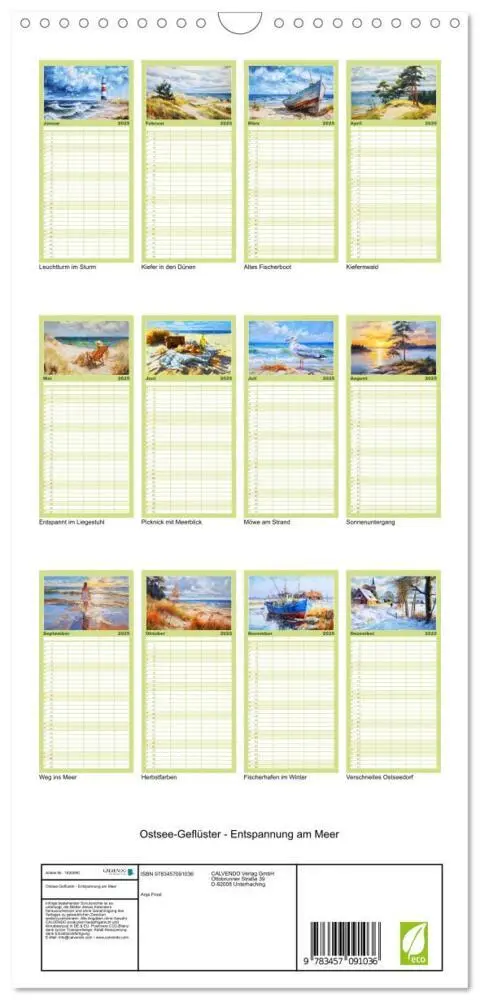 Bild: 9783457091036 | Familienplaner 2025 - Ostsee-Geflüster - Entspannung am Meer mit 5...