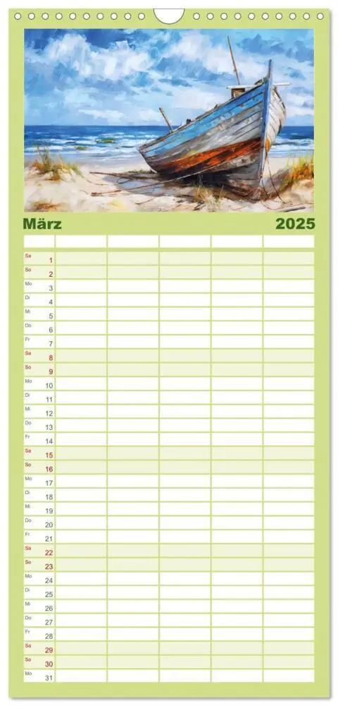 Bild: 9783457091036 | Familienplaner 2025 - Ostsee-Geflüster - Entspannung am Meer mit 5...