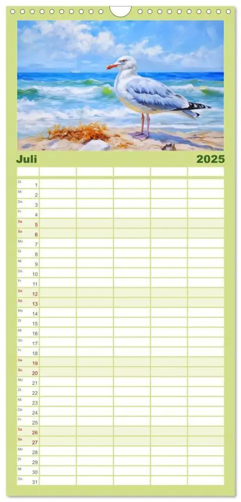 Bild: 9783457091036 | Familienplaner 2025 - Ostsee-Geflüster - Entspannung am Meer mit 5...