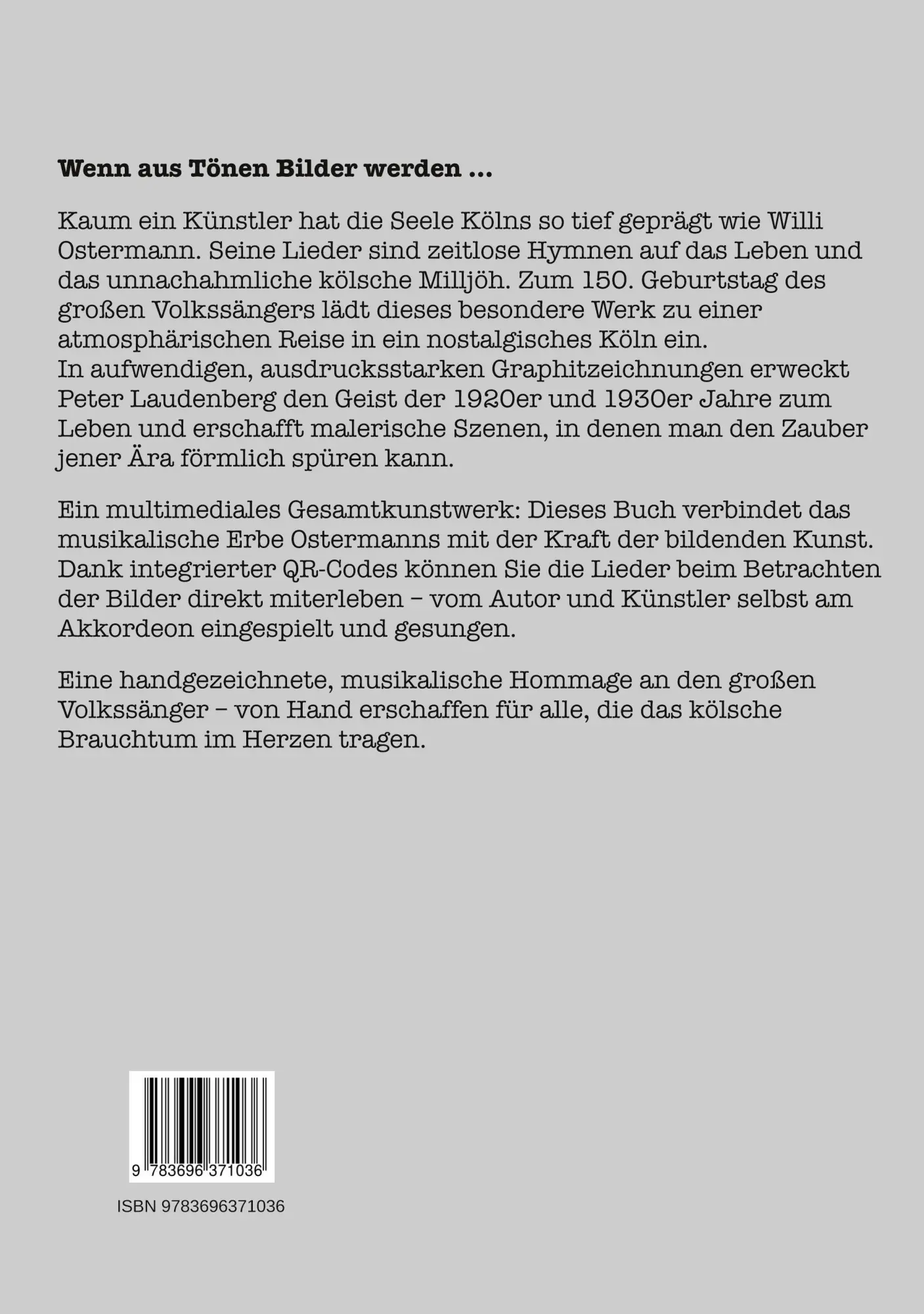 Rückseite: 9783696371036 | Willi Ostermann | (aus)gezeichnete Lieder | Peter Laudenberg | Buch
